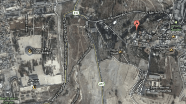 The Mount of Olives is east of the Old City of Jerusalem