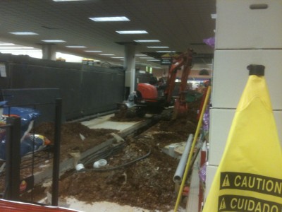 I hope Kroger does not "regularize" placing miniature backhoes in their frozen food aisle, or any aisle for that matter.